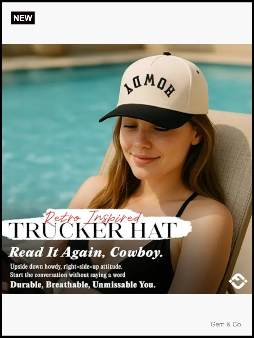 Vintage Canvas Snapback Hat - Adjustable 2 Tone Cap for Men Women